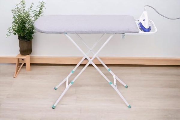 Tabua de Passar Roupa Com Suporte para Ferro Tecido Termico Mesa Passadeira