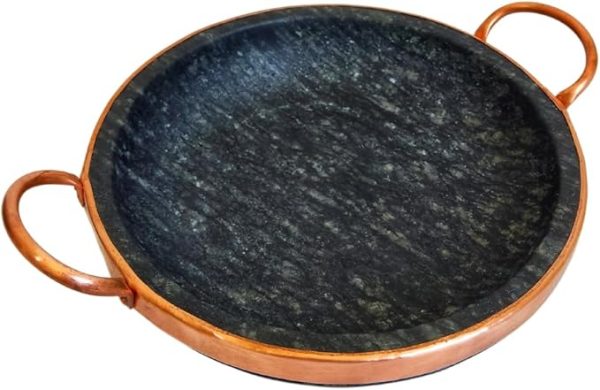 Frigideira Fritadeira Pedra Sabão 22 cm Sem Tampa Alça Cobre Artesanal